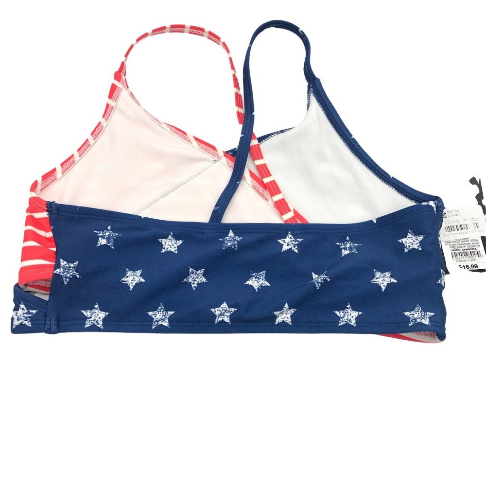 Art Class Girl's Bikini/Swim Top Size XL(14-16) Red, White, Blue NWT - Picture 3 of 6